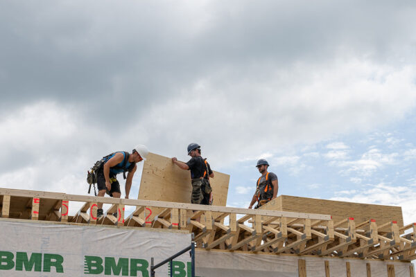 Photo de la construction d'une maison neuve par Voreno Construction