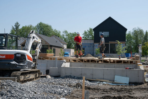 Photo de la construction d'une maison neuve par Voreno Construction