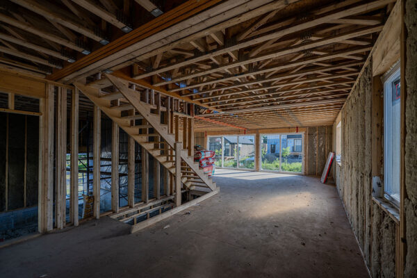 Photo de la construction d'une maison neuve par Voreno Construction
