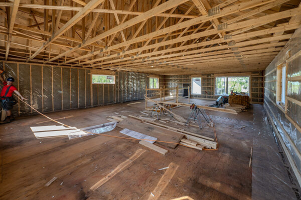 Photo de la construction d'une maison neuve par Voreno Construction