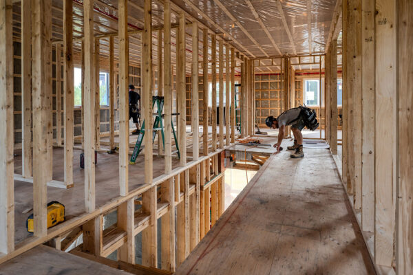 Photo de la construction d'une maison neuve par Voreno Construction