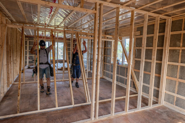 Photo de la construction d'une maison neuve par Voreno Construction
