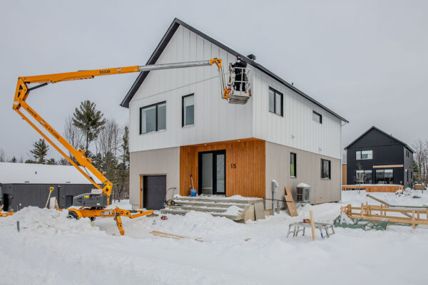 Photo de la construction d'une maison neuve par Voreno Construction