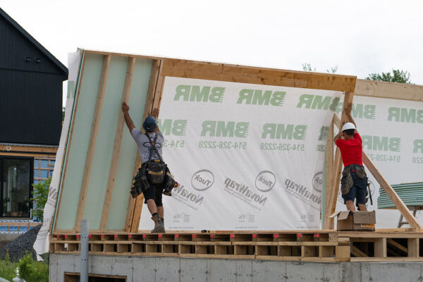 Photo de la construction d'une maison neuve par Voreno Construction