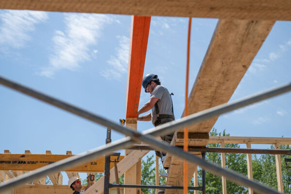 Photo de la construction d'une maison neuve par Voreno Construction