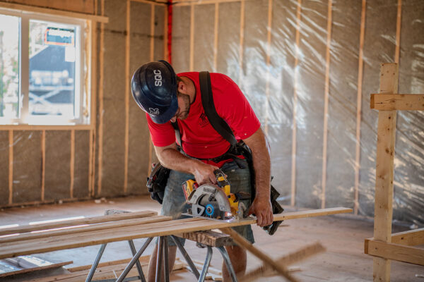 Photo de la construction d'une maison neuve par Voreno Construction